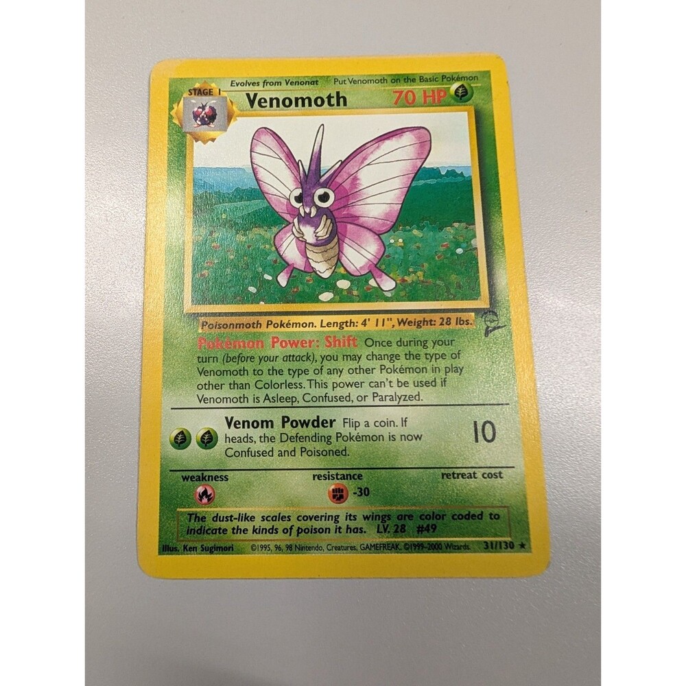 Venomoth 031/130 Base Set 2 Regular pokemon card rare Vintage